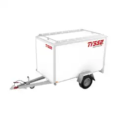 Totalvekt  1300 kg ● Nyttelast  870 kg ● Kassem&aring;l L/B/H 255/150/150cm