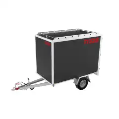 Totalvekt  1300 kg ● Nyttelast  863 kg ● Kassem&aring;l L/B/H 255/150/180cm